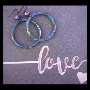 Blue Multi Color Earrings